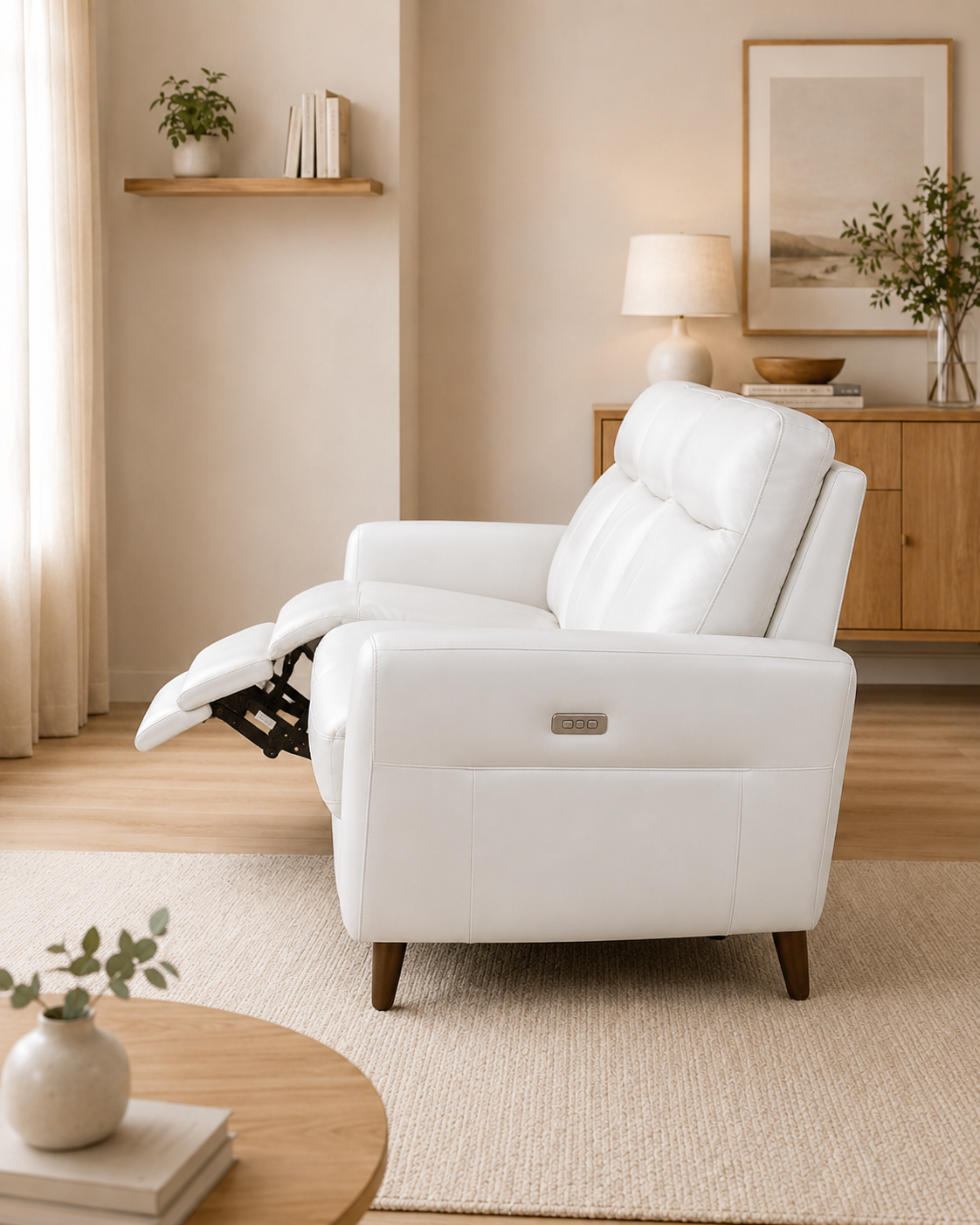 Rochester Genuine Leather Recliner Sofa