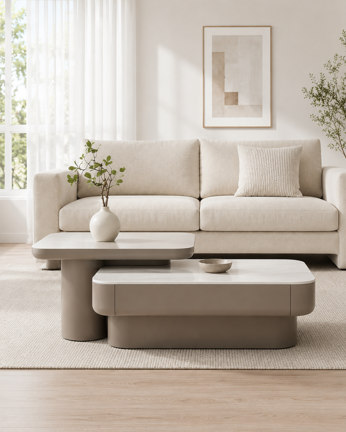 Elio Stone Coffee Table
