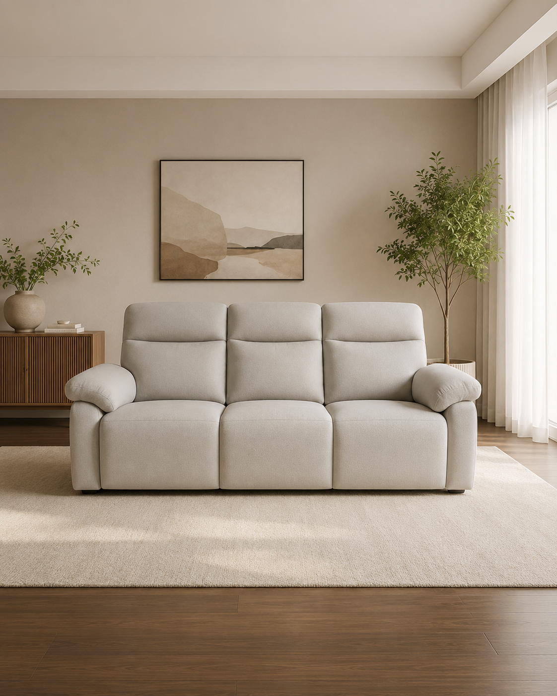 Ansel Fabric Recliner Sofa