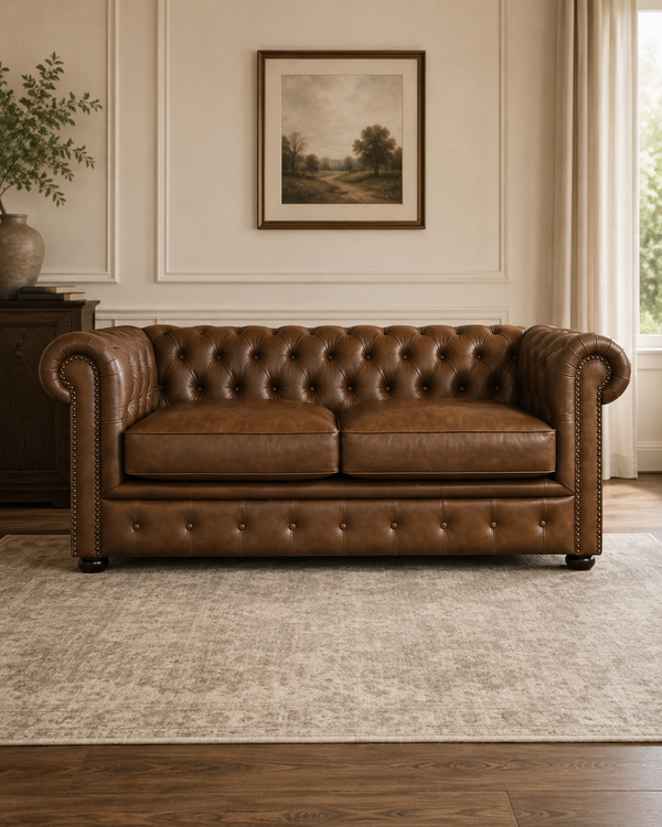 Blackthorne Full Leather Chesterfield Sofa