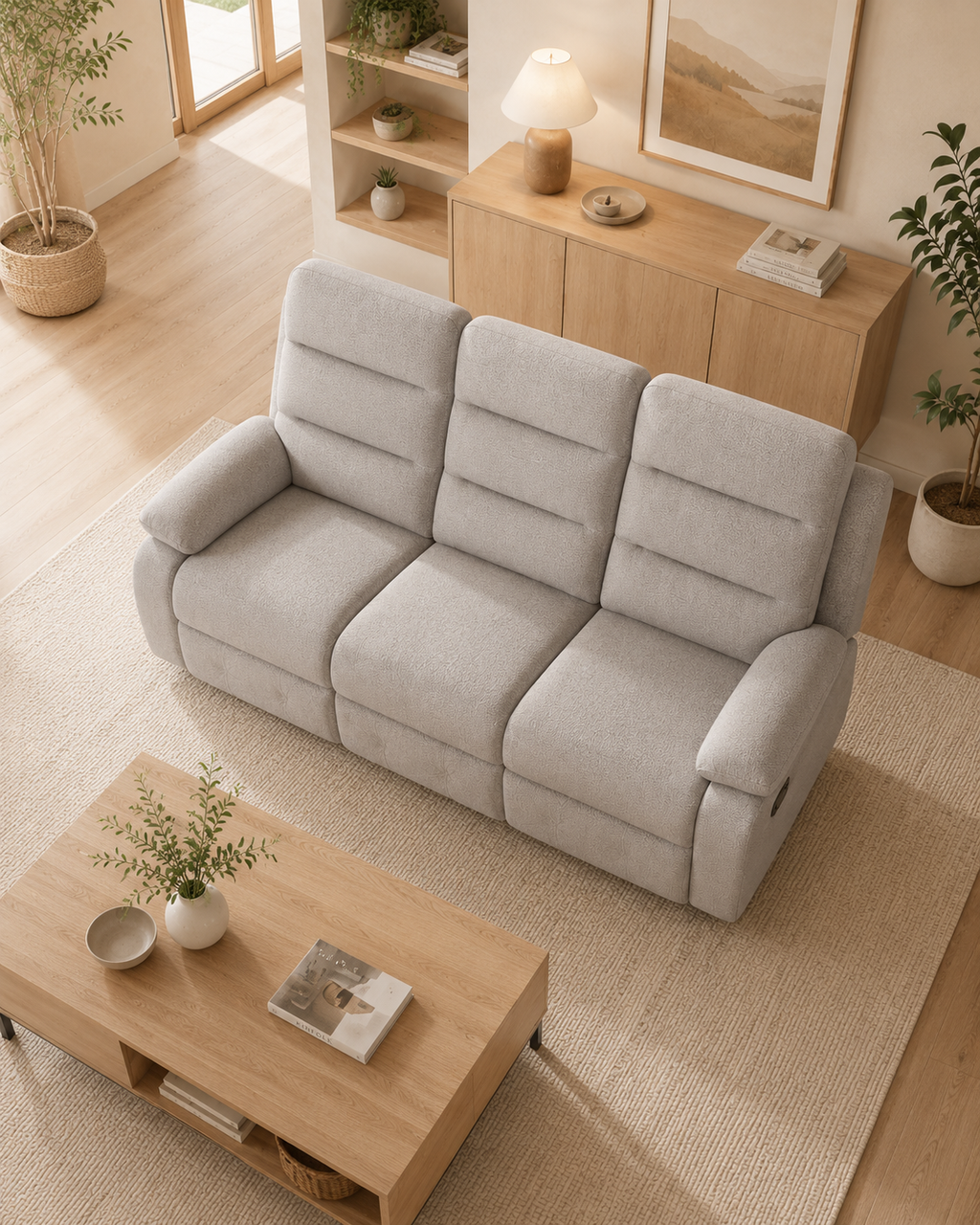 Viremont Belgian Fabric Recliner Sofa
