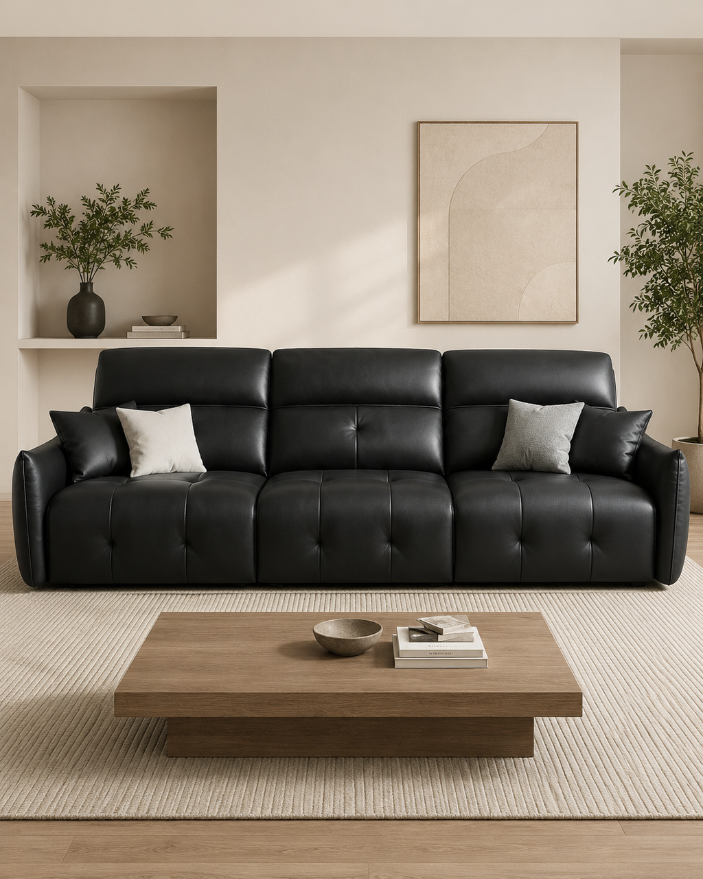 Axton Genuine Leather Sofa