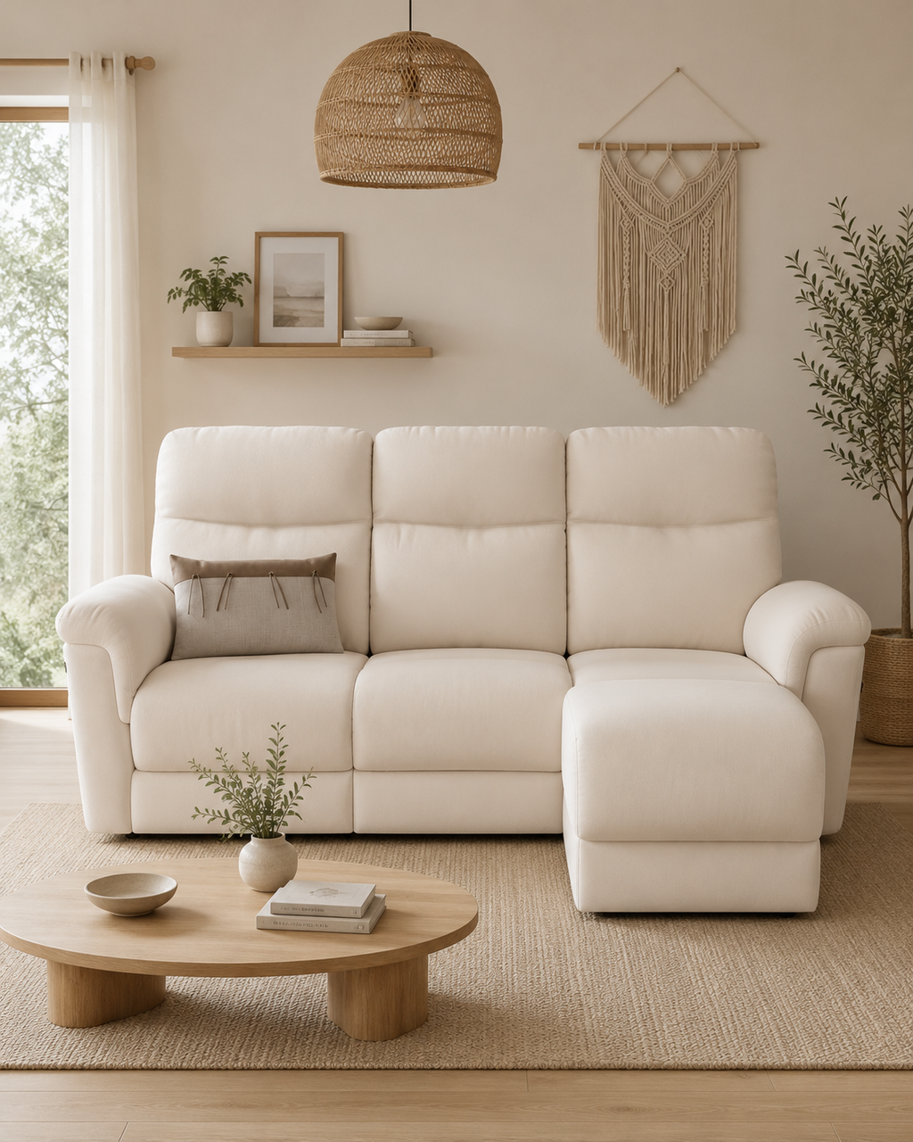 Lysenne Fabric Recliner Sectional Sofa