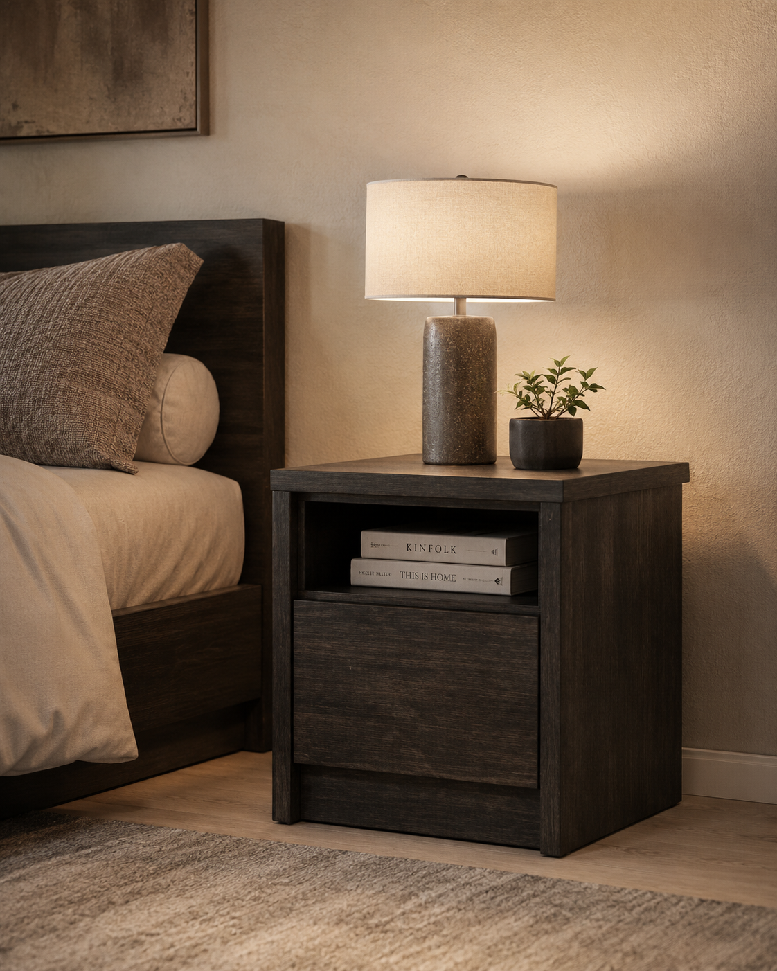 Soren Walnut Bedside Table