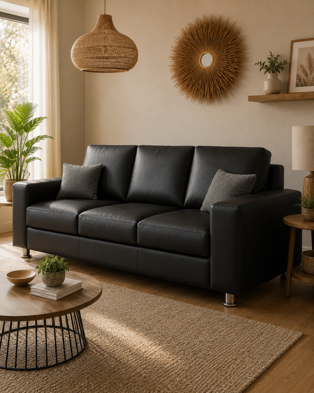 Corven Faux Leather Sofa