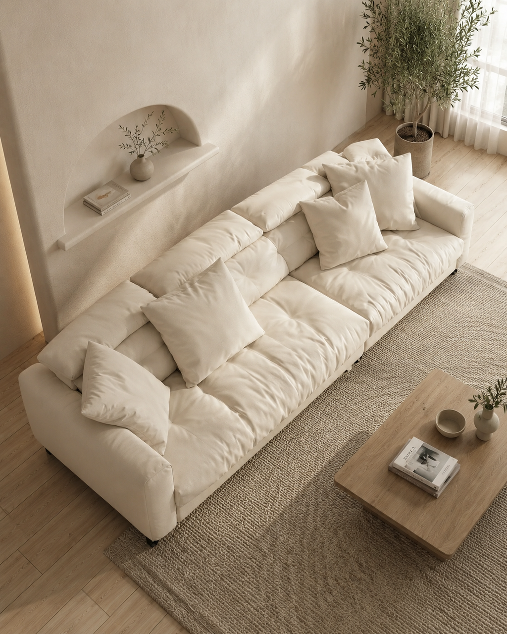 Noelle Faux Leather Sofa