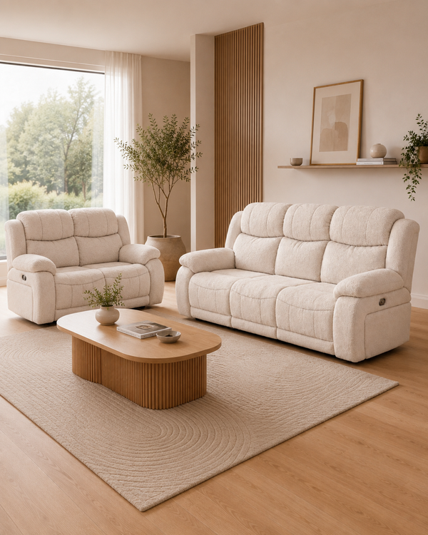 Sorano Teddy Fabric Recliner Sofa