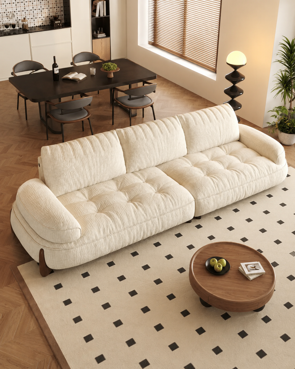 Ardena Chenille Fabric Sofa