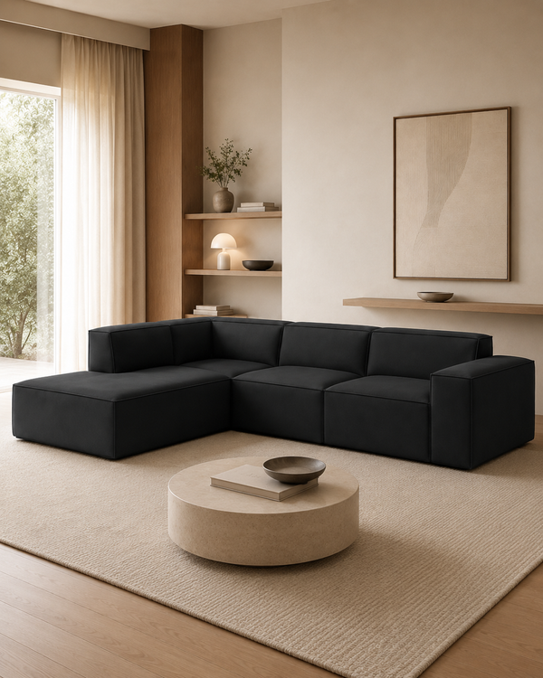 Farnham Premium Leather Corner Sofa (4 Seater)