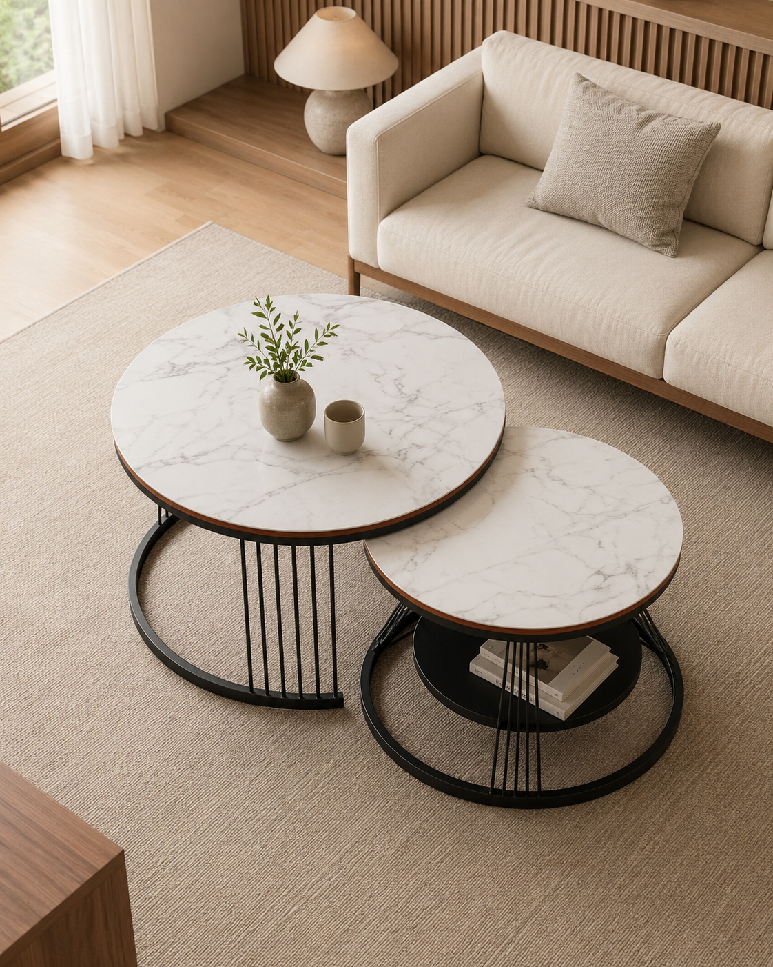 Arven Sintered Stone Nesting Coffee Table