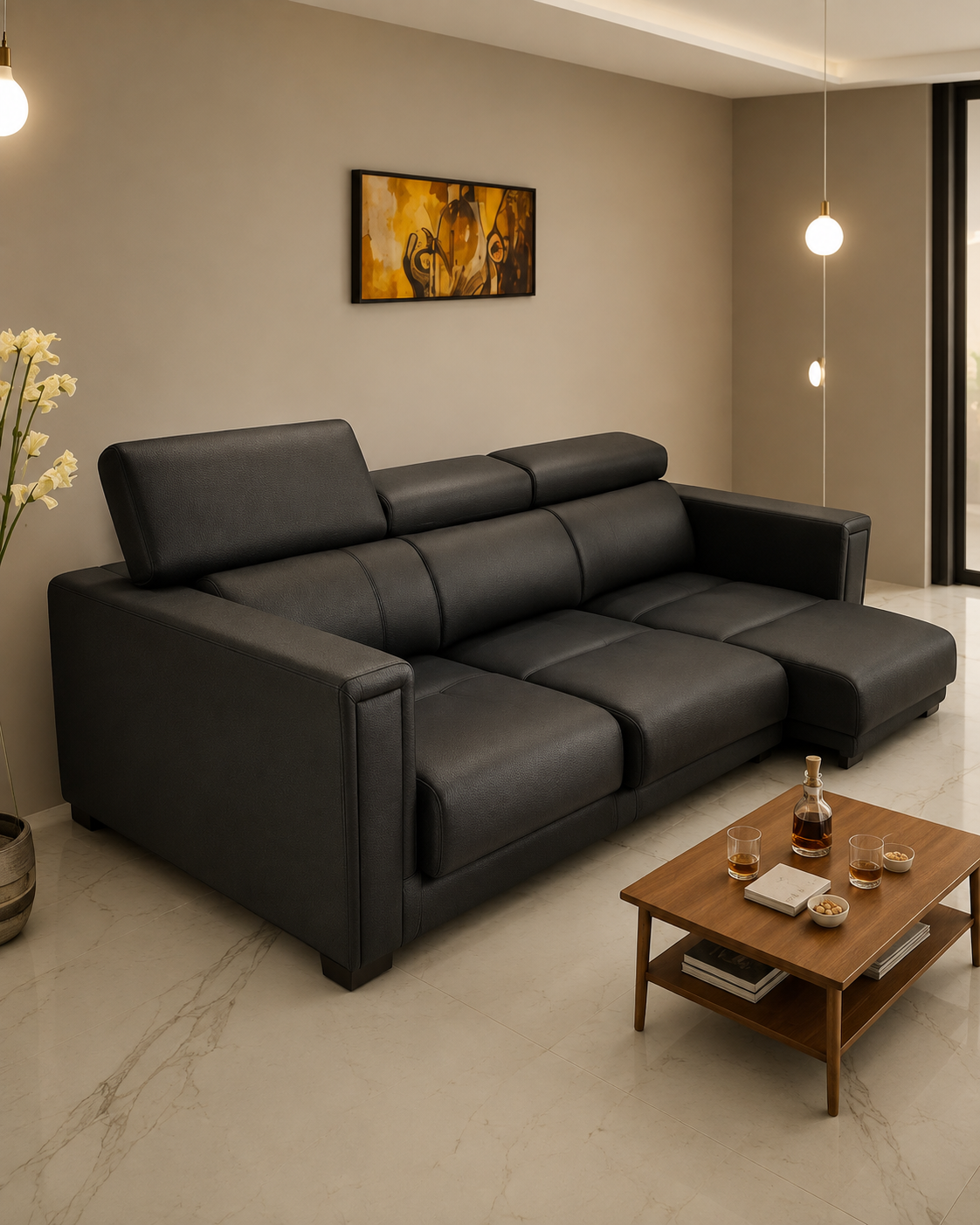 Hawthorne Genuine Leather Slider Sofa