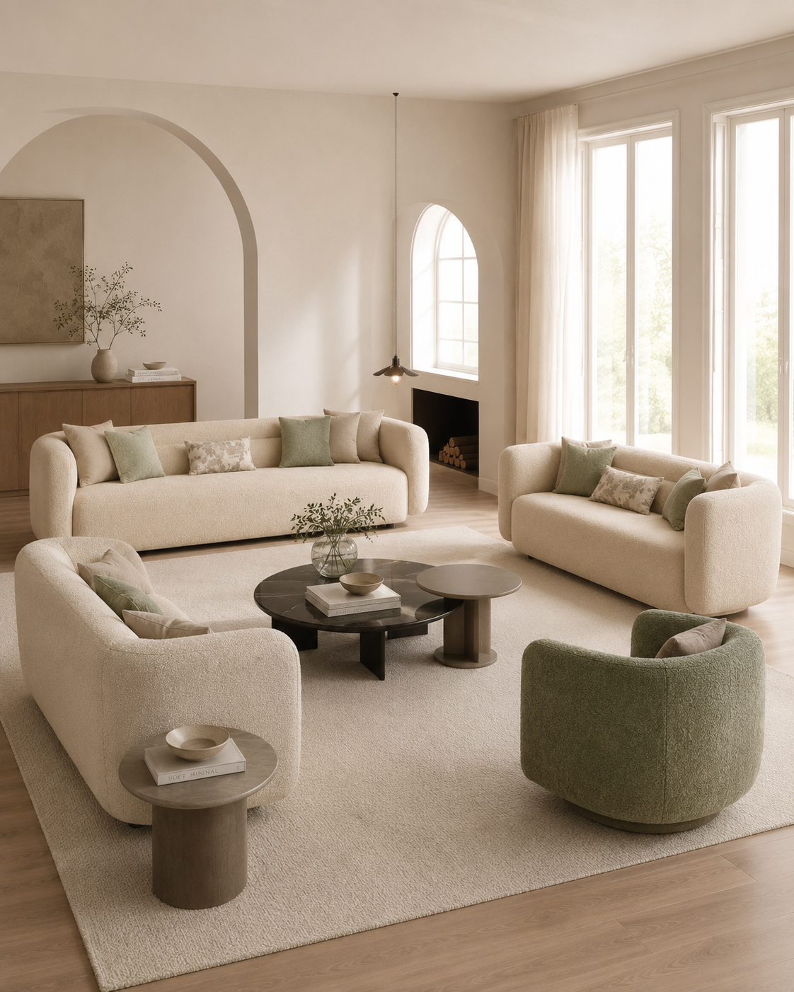 Cavelle Teddy Fabric Sofa