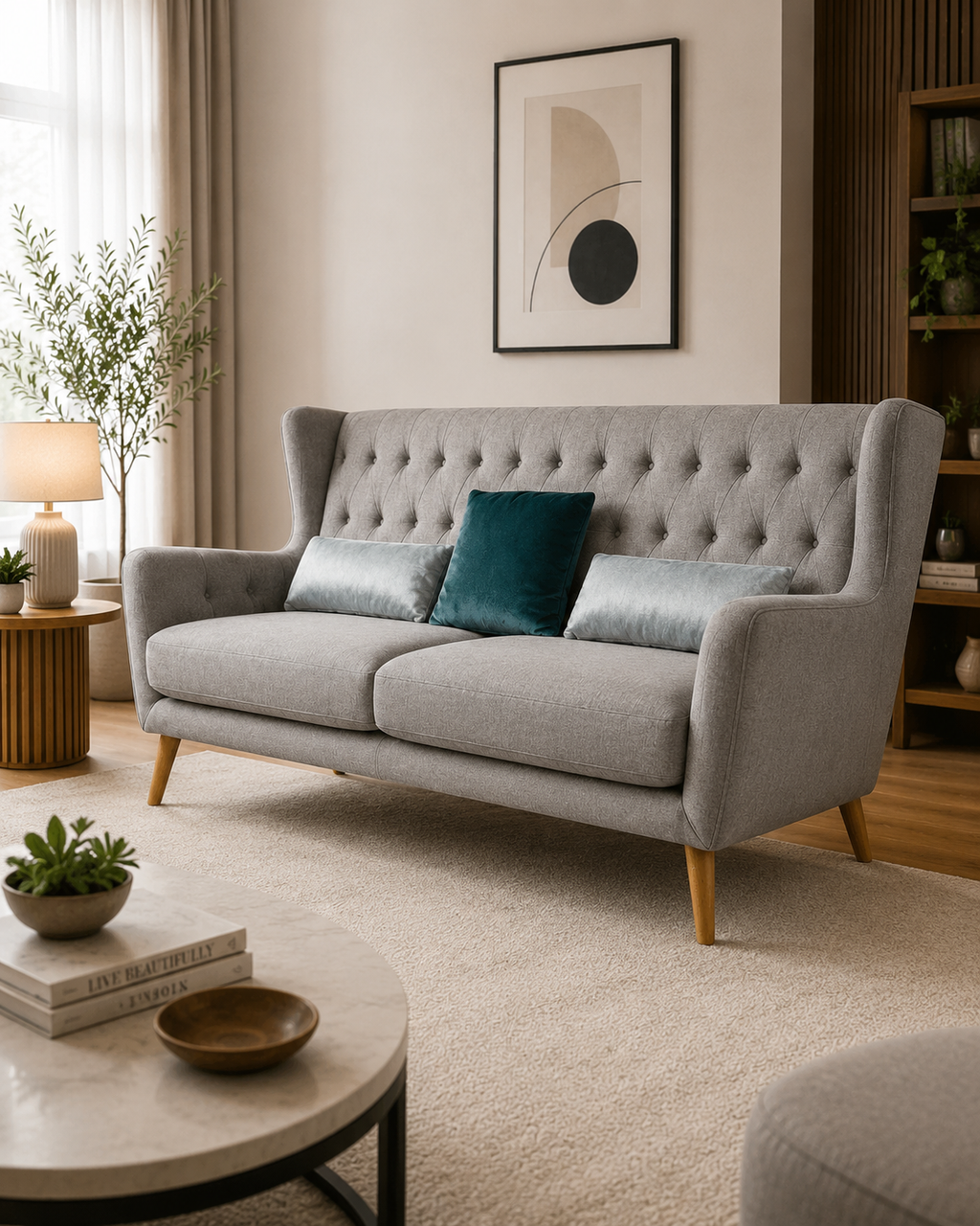 Aldwyn Fabric Highback Sofa