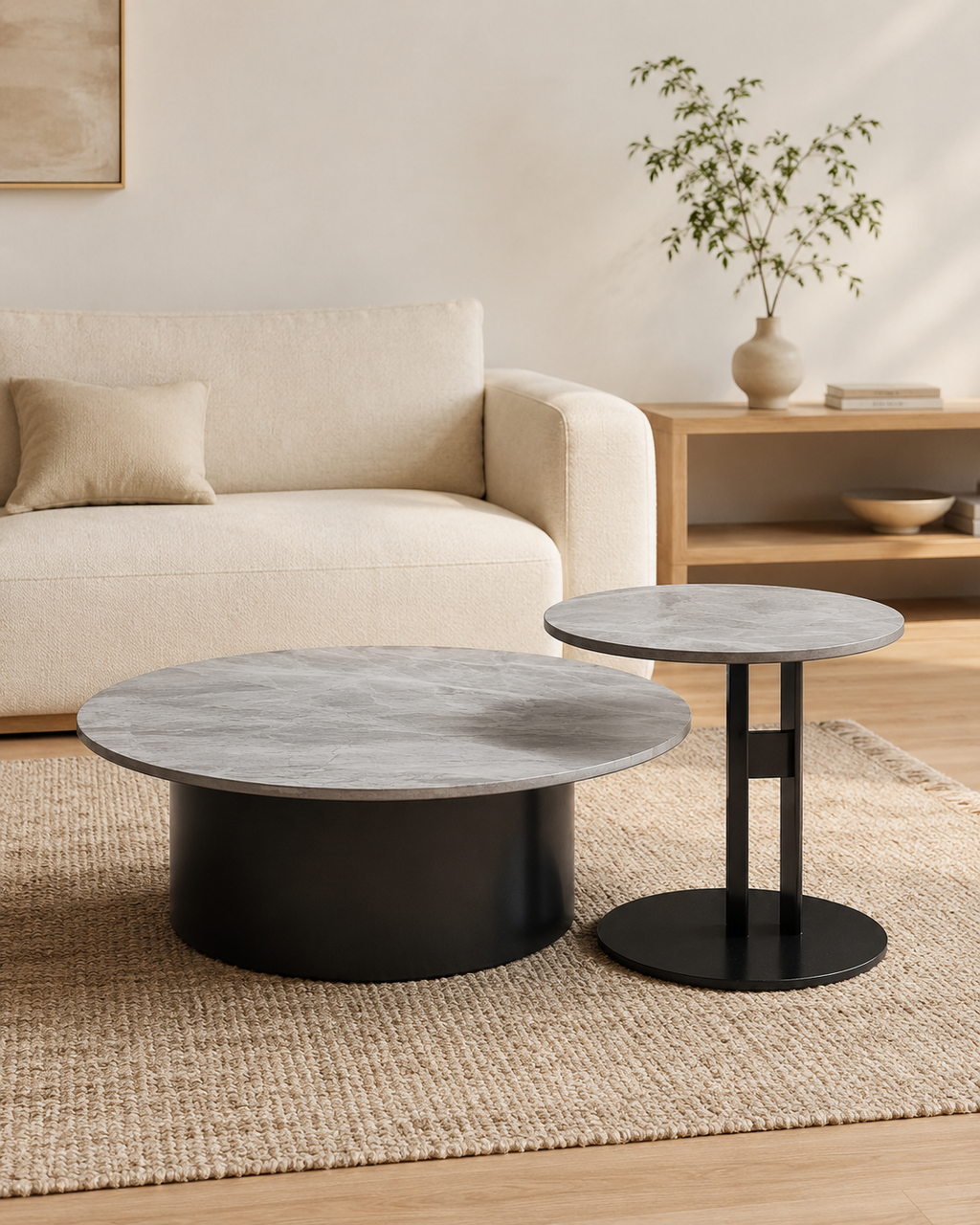 Elara Sintered Stone Nesting Coffee Table