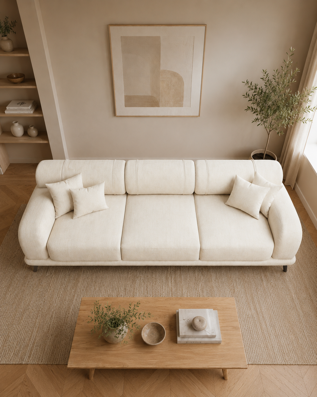 Evara Fabric Adjustable Backrest Sofa