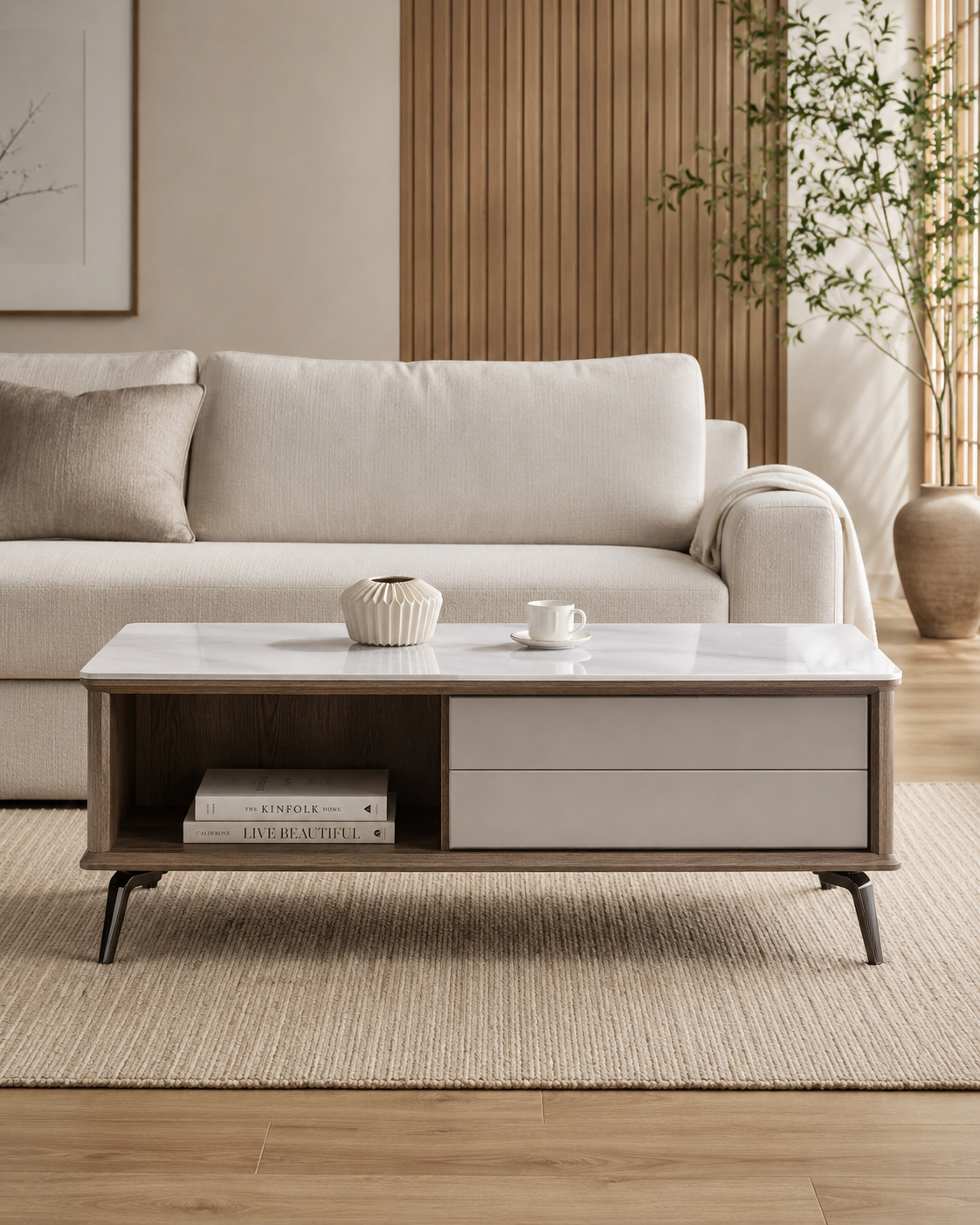 Liora Microcrystalline Glass Coffee Table