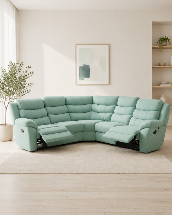 Mistral Fabric Recliner Corner Sofa