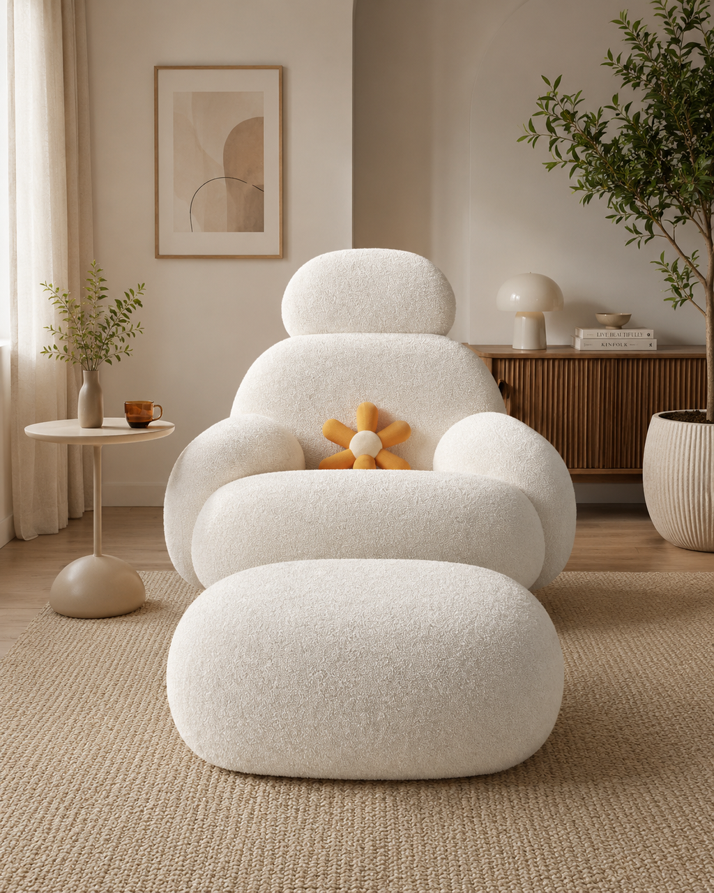 Rumi Fabric Rocking Lounge Chair
