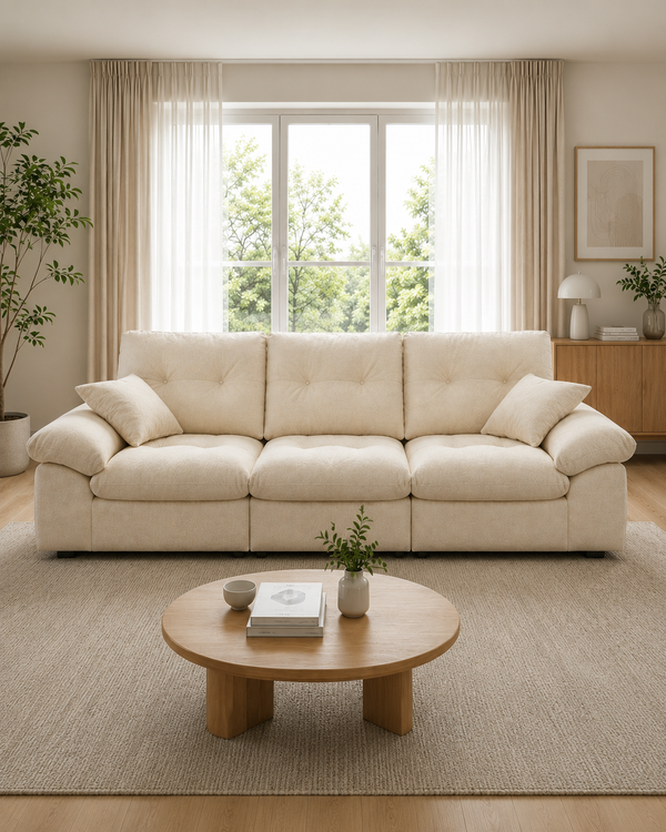 Brielle Fabric Adjustable Backrest Sofa