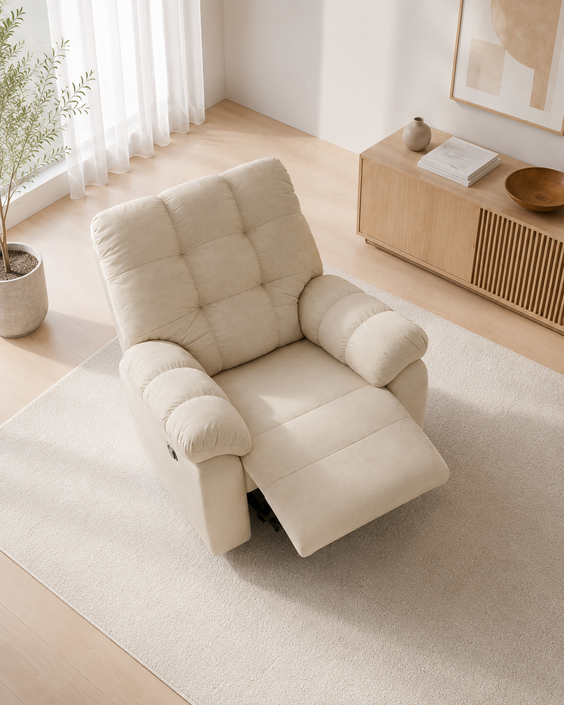 Milo Fabric Recliner Sofa