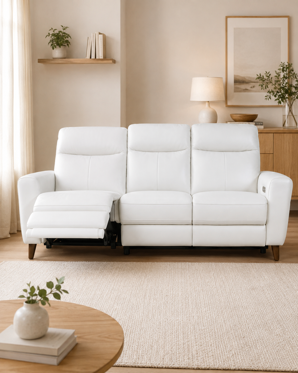 Rochester Genuine Leather Recliner Sofa