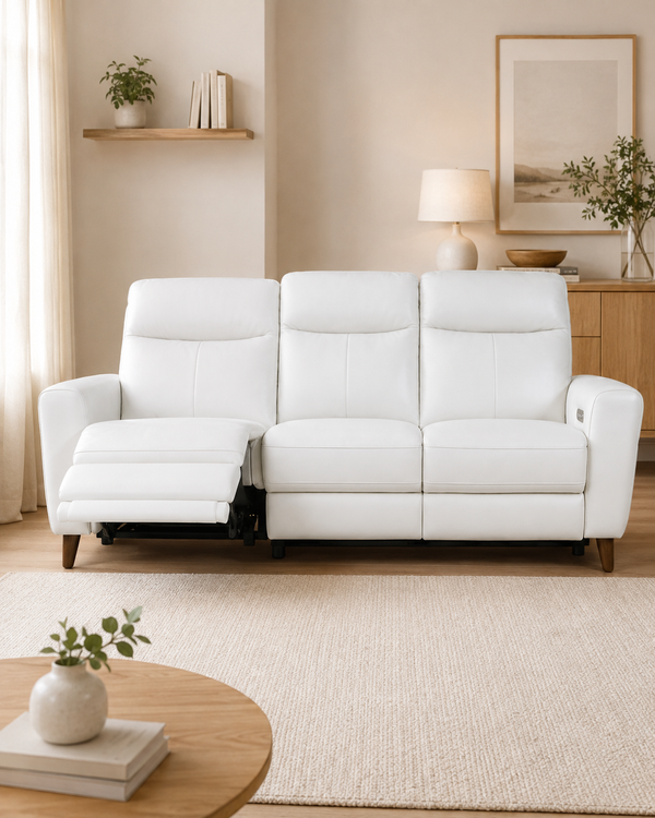 Rochester Genuine Leather Recliner Sofa