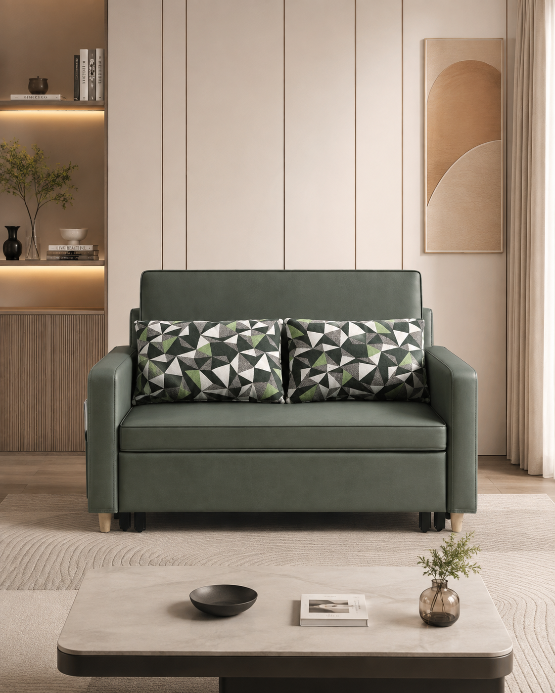 Sylven Tech Fabric Sofa Bed