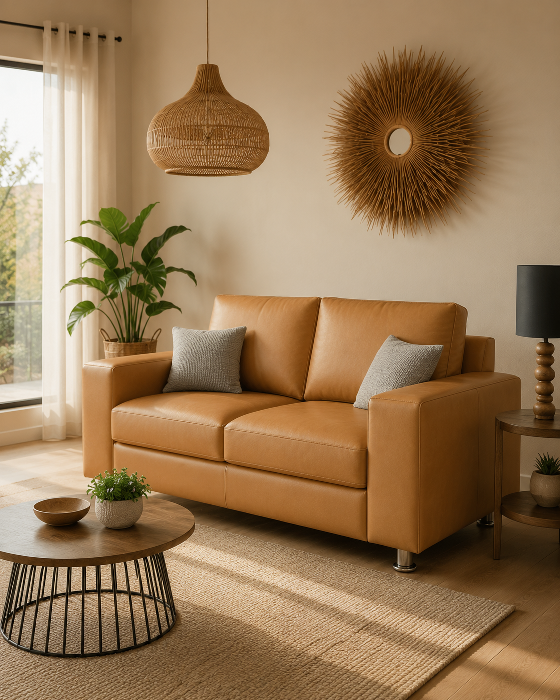 Corven Faux Leather Sofa