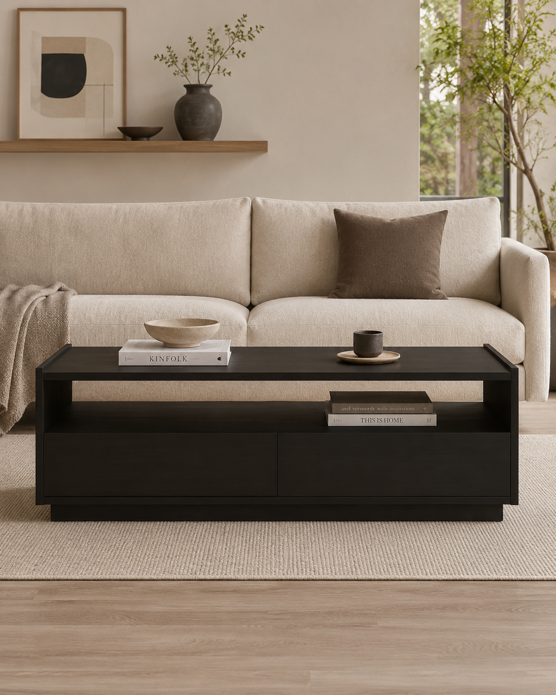 Nocturne Black Storage Coffee Table