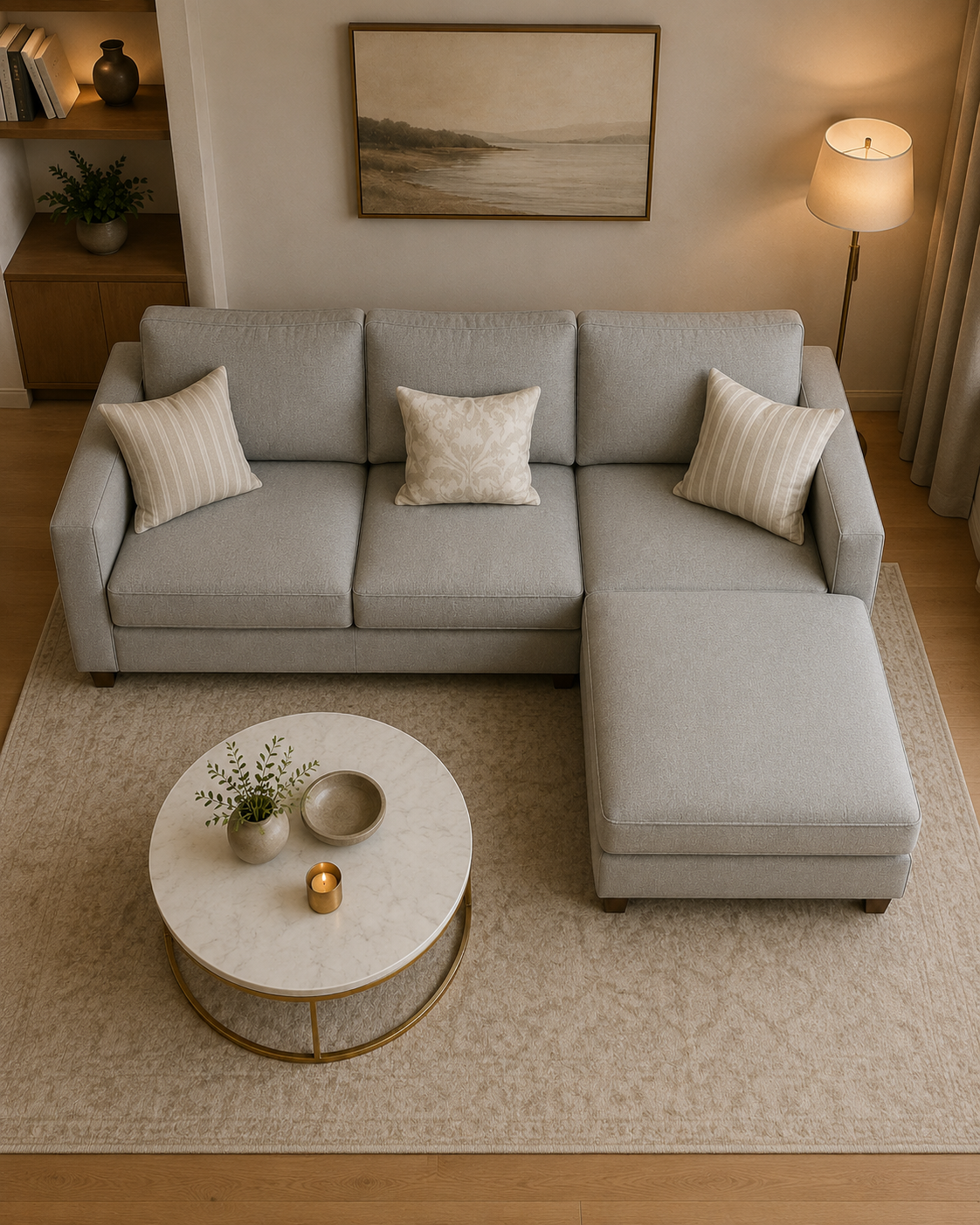 Clarendon Fabric Chaise Sectional Sofa