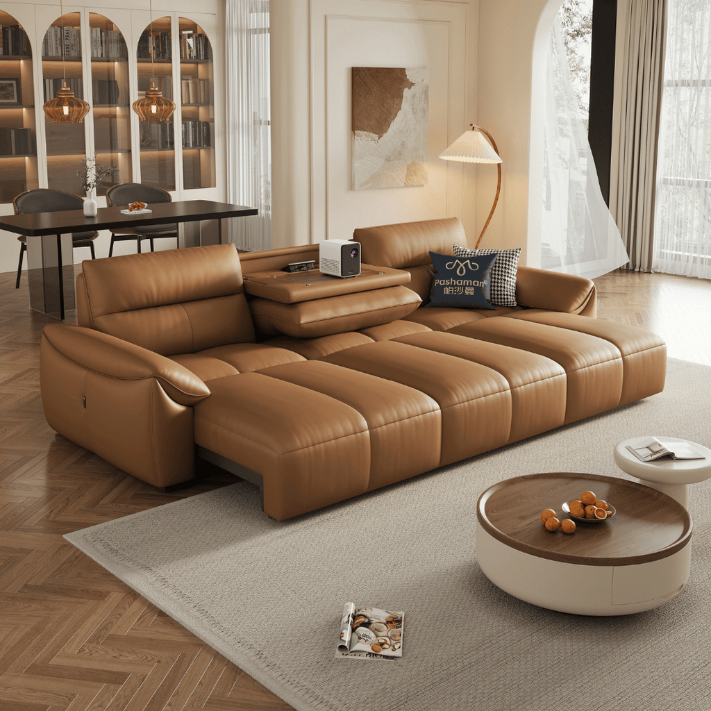 Ginny Leather Electric Sofa Bed by Esteller