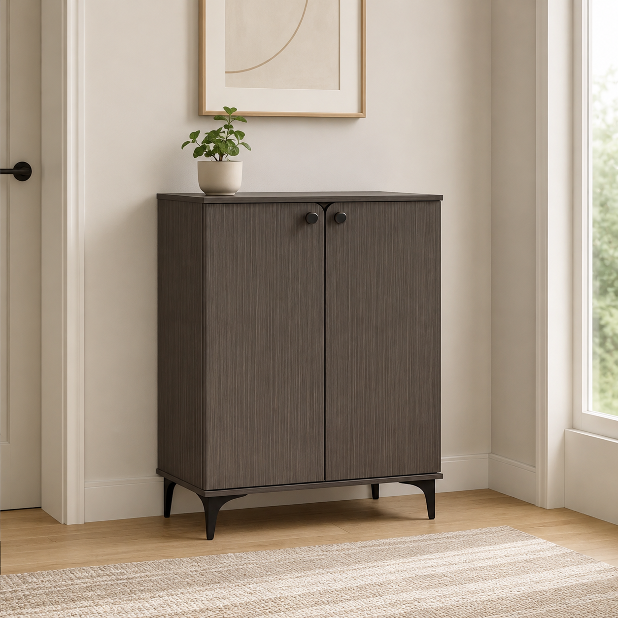 Sable 2 Door Shoe Cabinet (80cm)