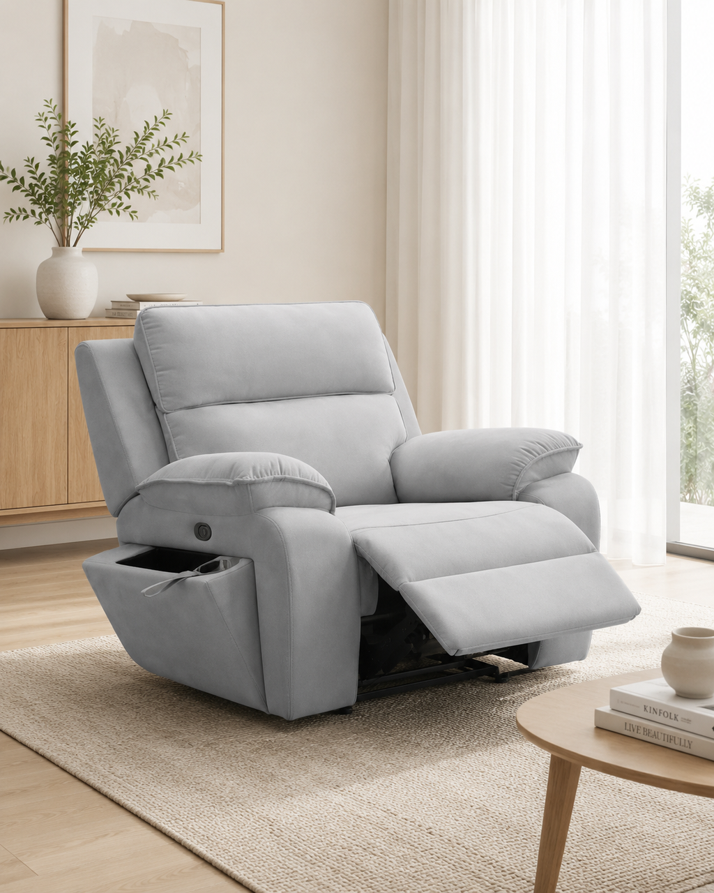 Kieran Fabric Recliner Sofa