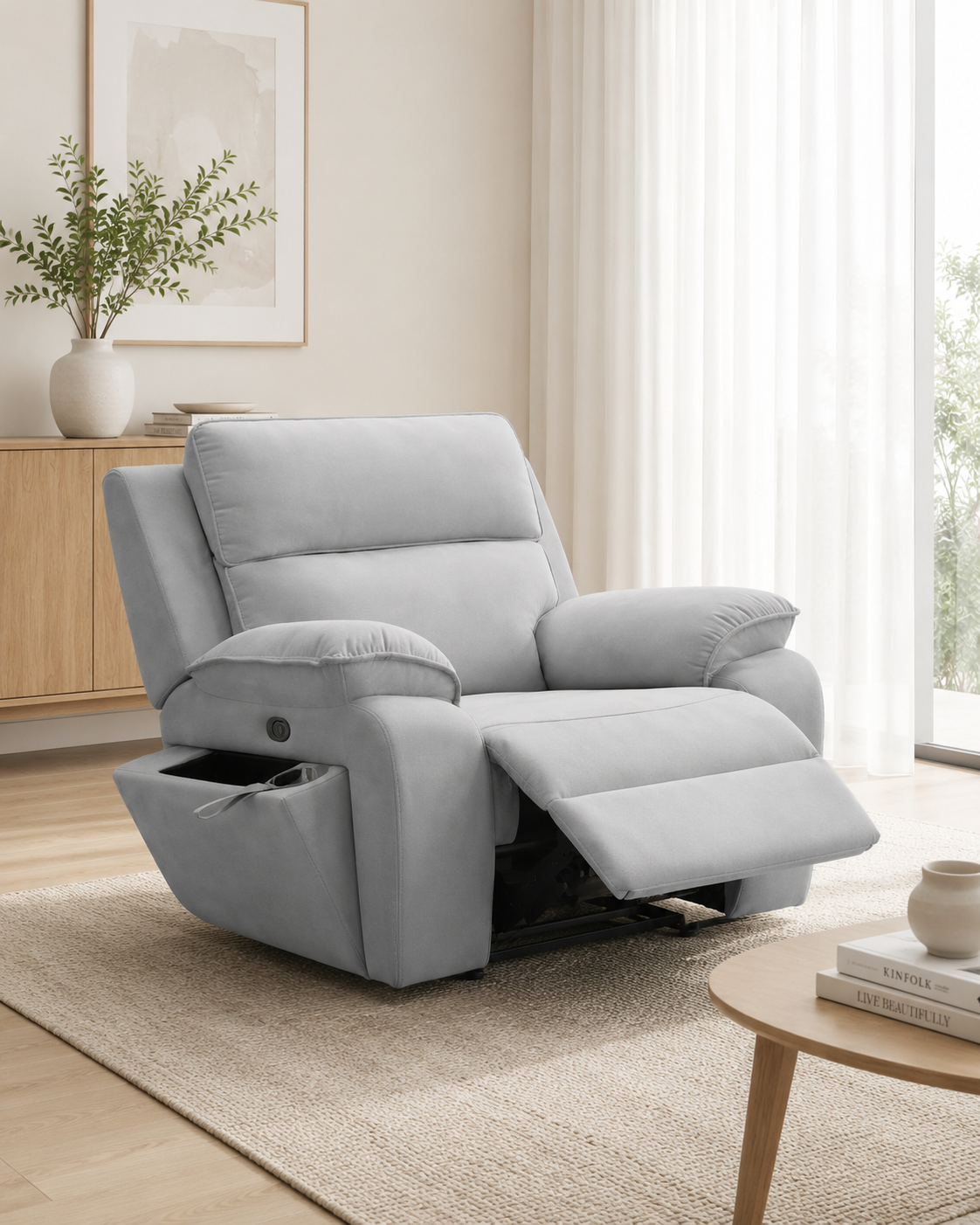 Kieran Fabric Recliner Sofa