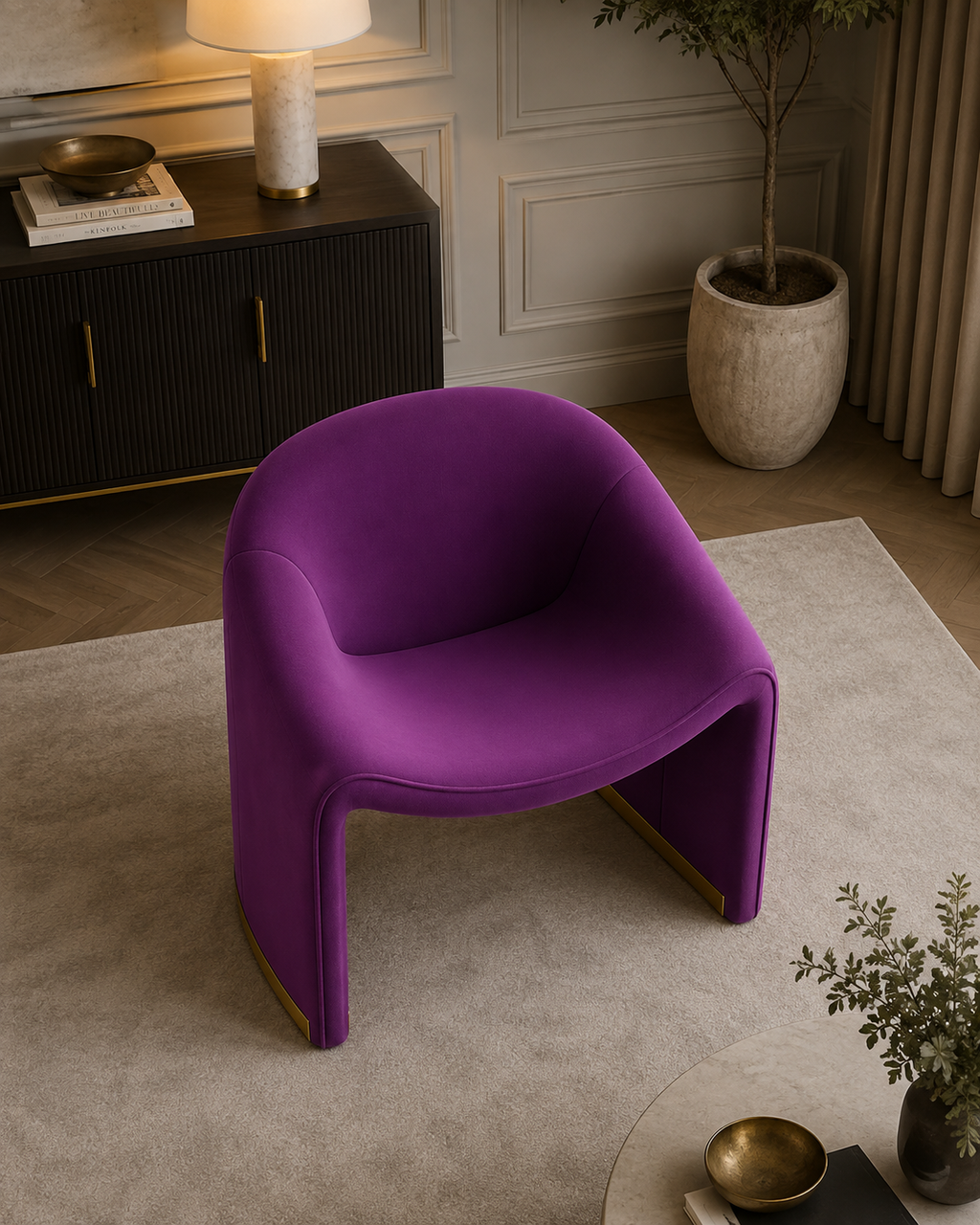 Auvora Fabric Lounge Chair