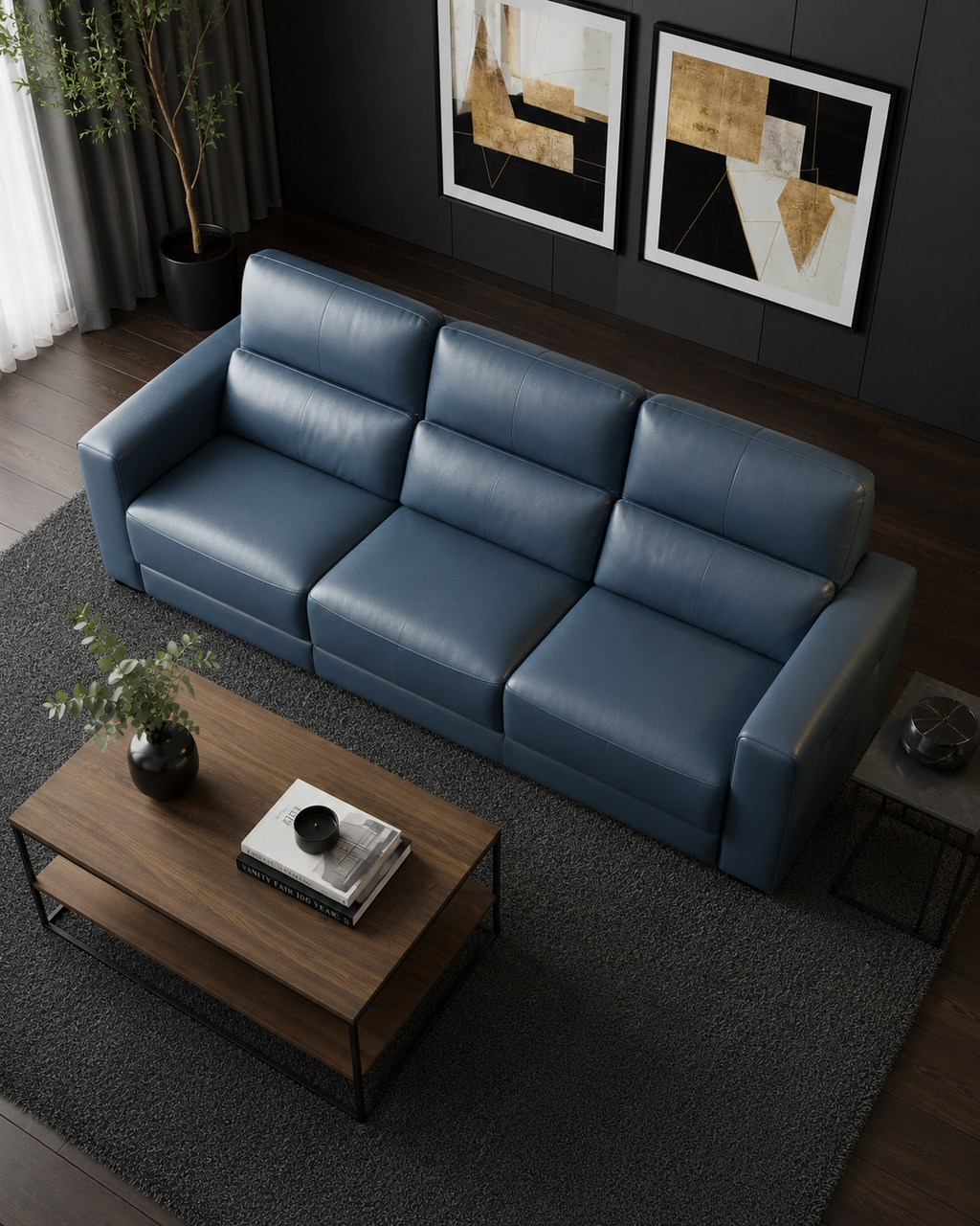 Richmond Genuine Leather Recliner Sofa