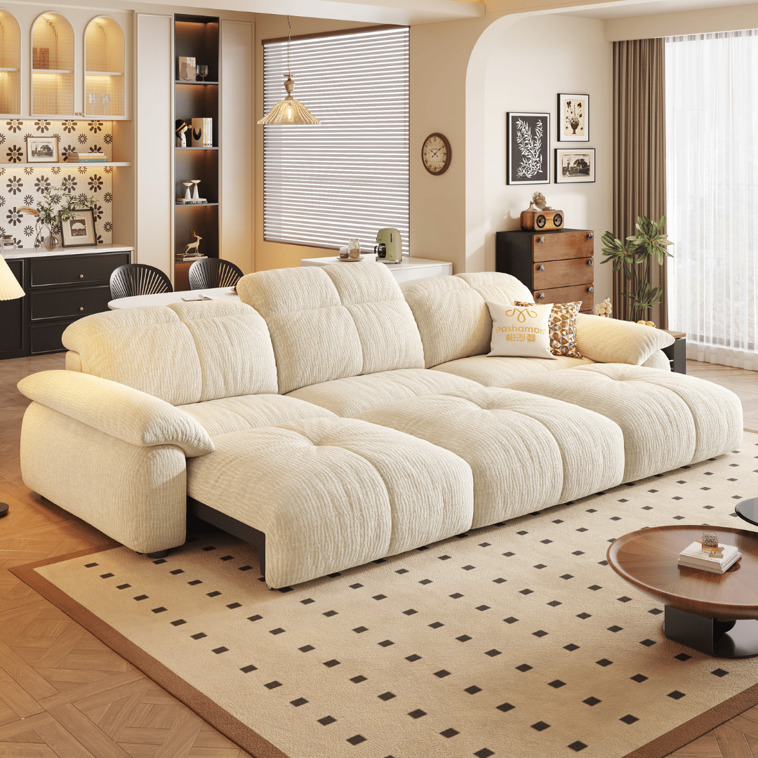 Wriggs Fabric Electric Sofa Bed by Esteller (Water Repellent & App + Remote Control)