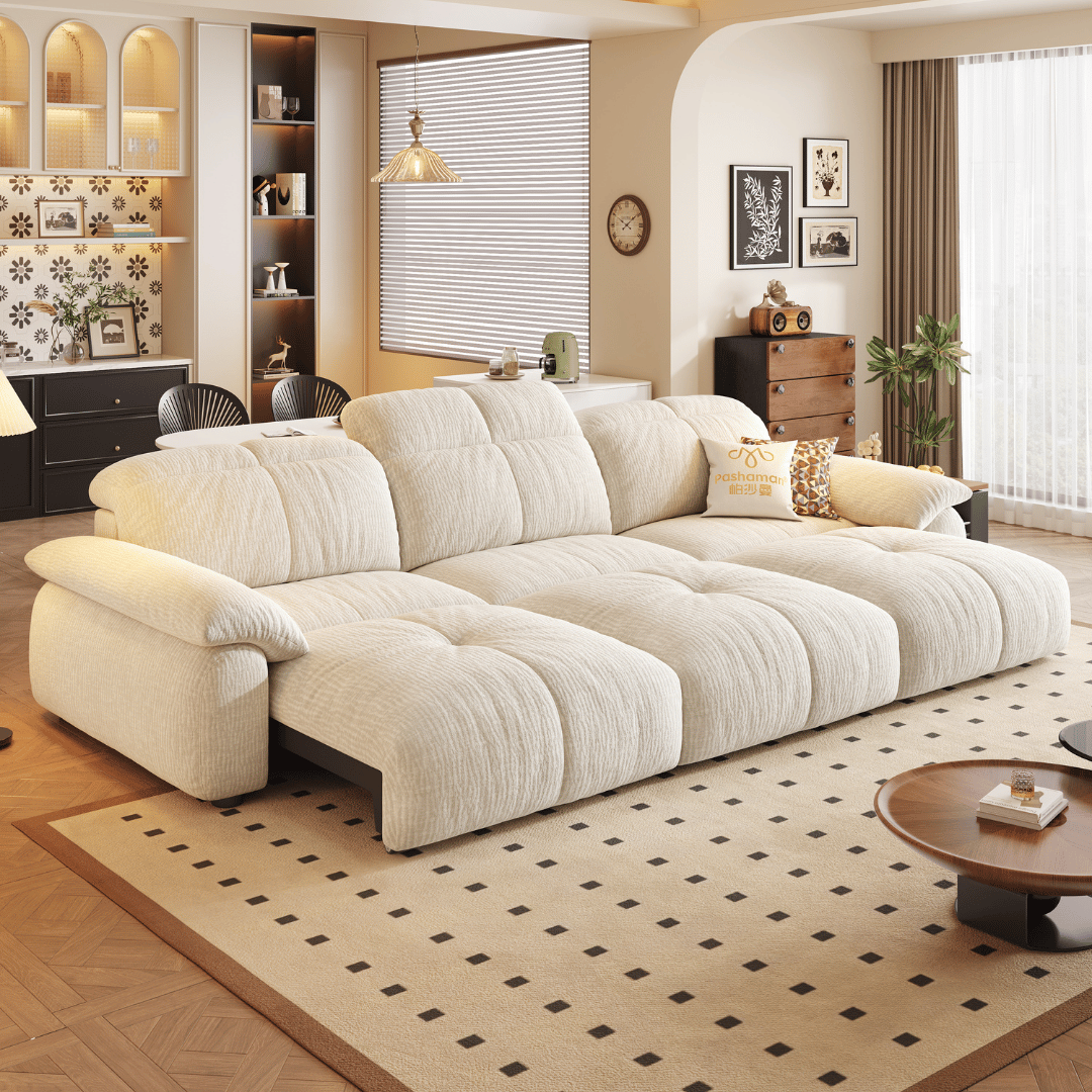 Wriggs Fabric Electric Sofa Bed by Esteller (Water Repellent & App + Remote Control)