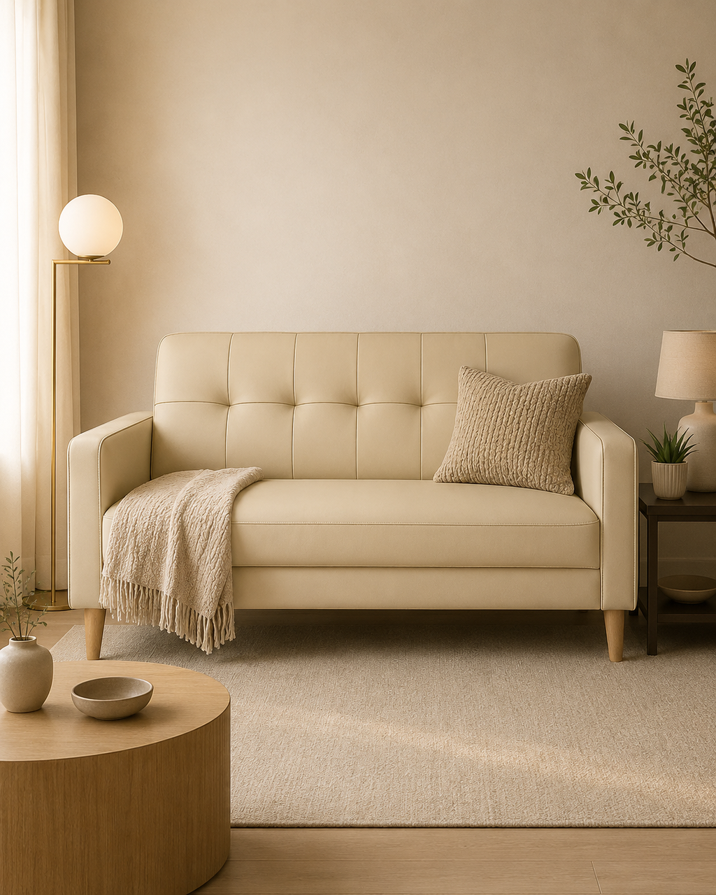 Elmsworth Faux Leather Sofa