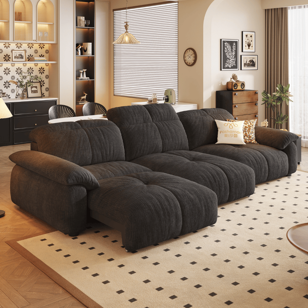 Wriggs Fabric Electric Sofa Bed by Esteller (Water Repellent & App + Remote Control)