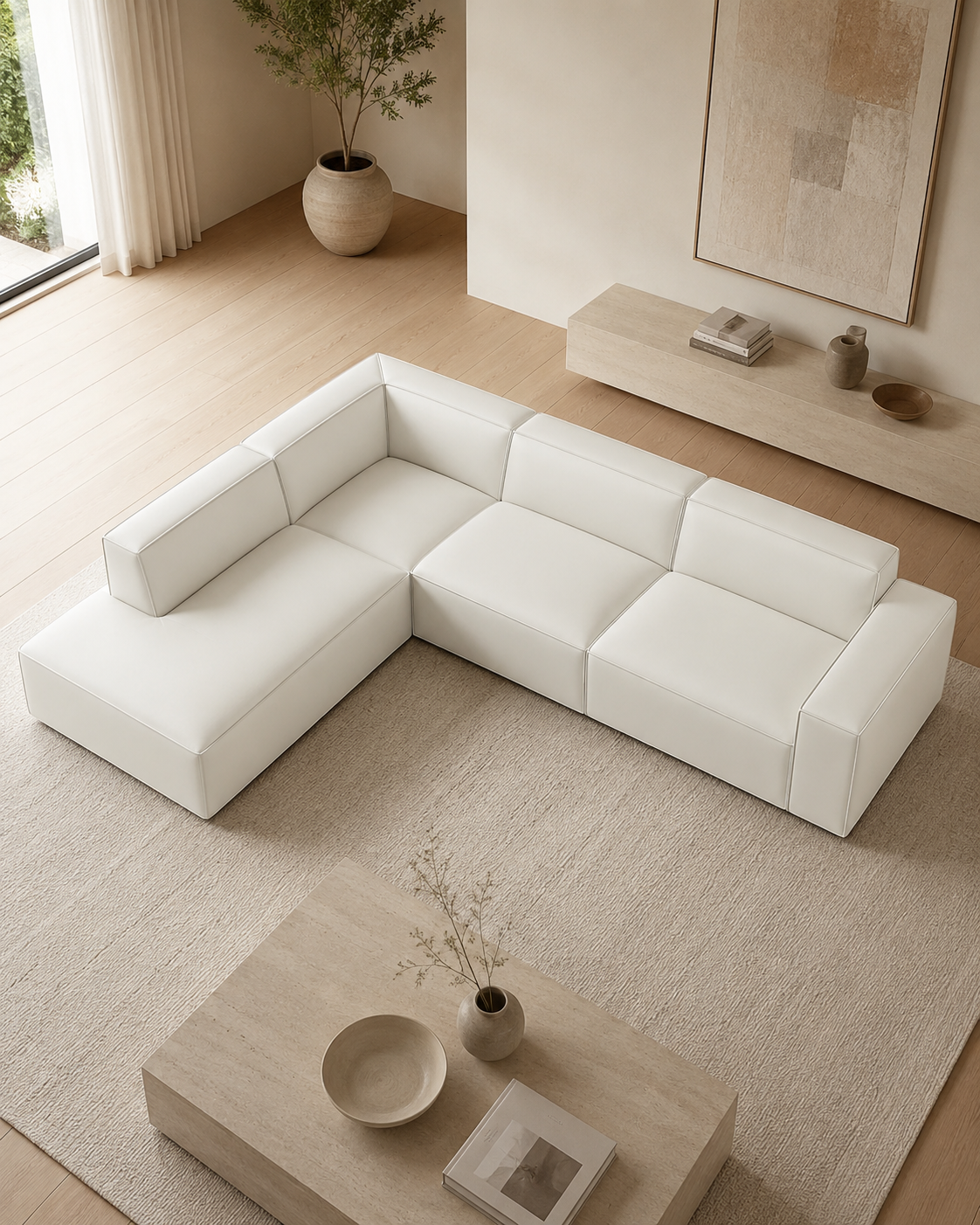 Caelis Pet-Friendly Fabric Sectional Sofa