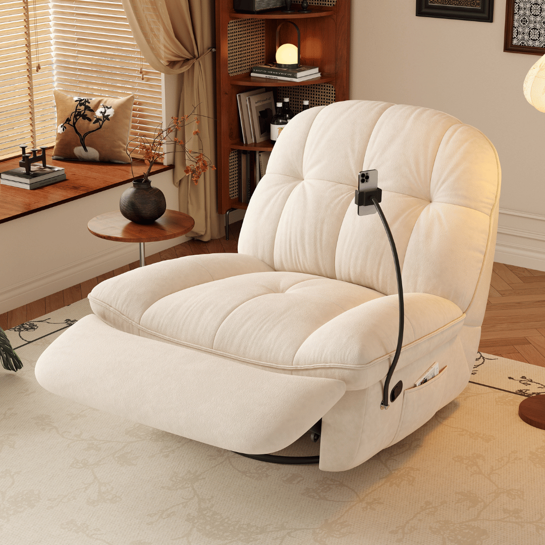 Gillian Fabric Recliner Armchair Sofa by Esteller