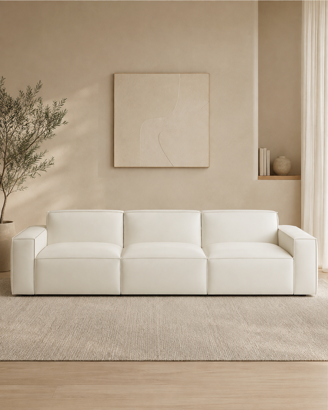 Farnham Premium Leather Sofa (4 Seater)