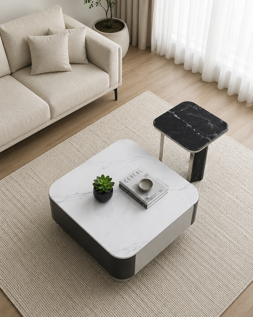 Veyra Stone Coffee Table