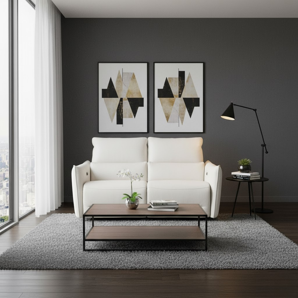Tetsuya Genuine Leather Recliner Sofa
