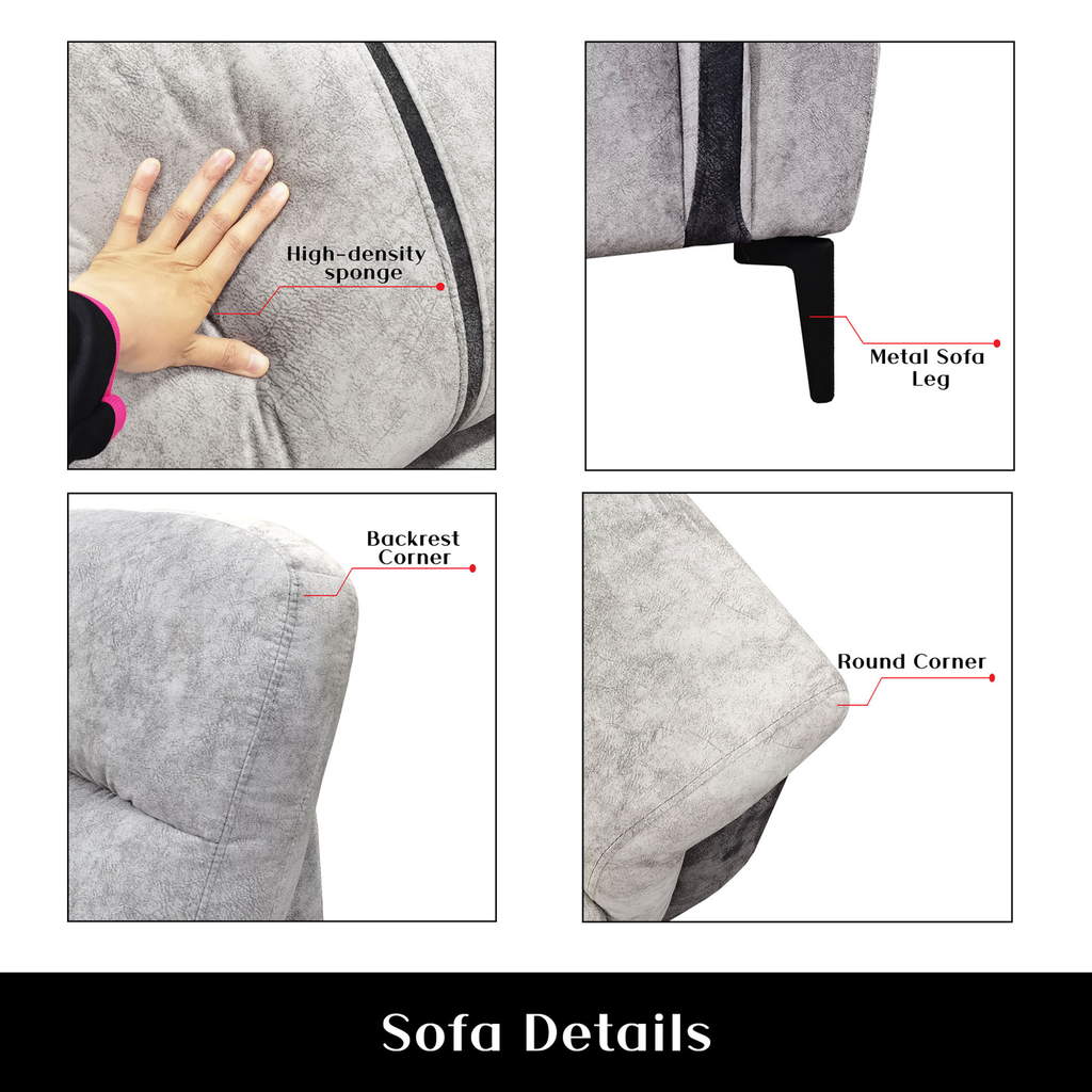 Jodie Fabric Sofa by Esteller (Pet Friendly & Easy Clean)