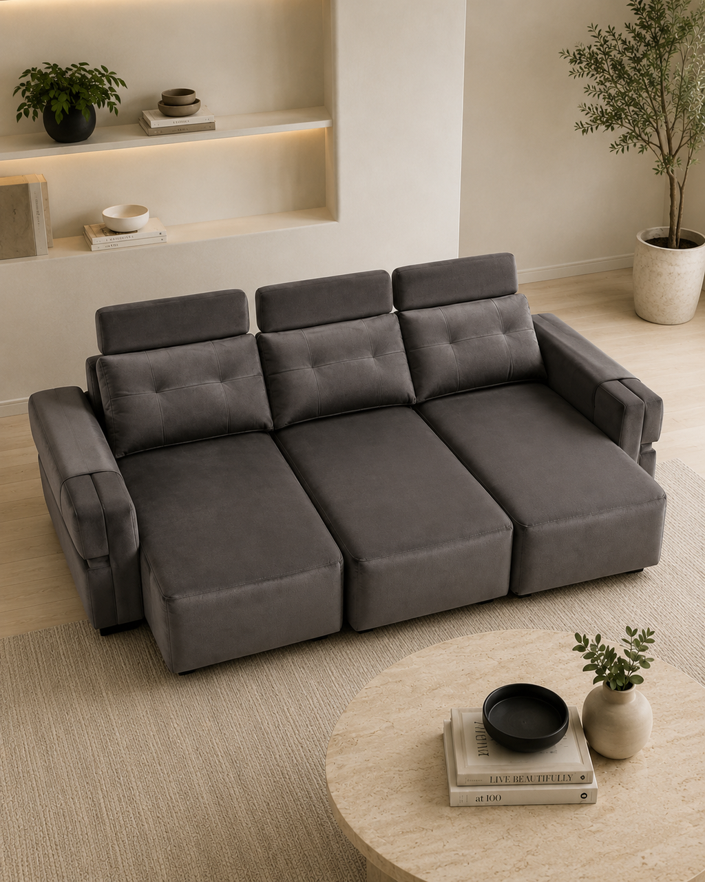 Penrose Fabric Electric Extended Seat Sofa