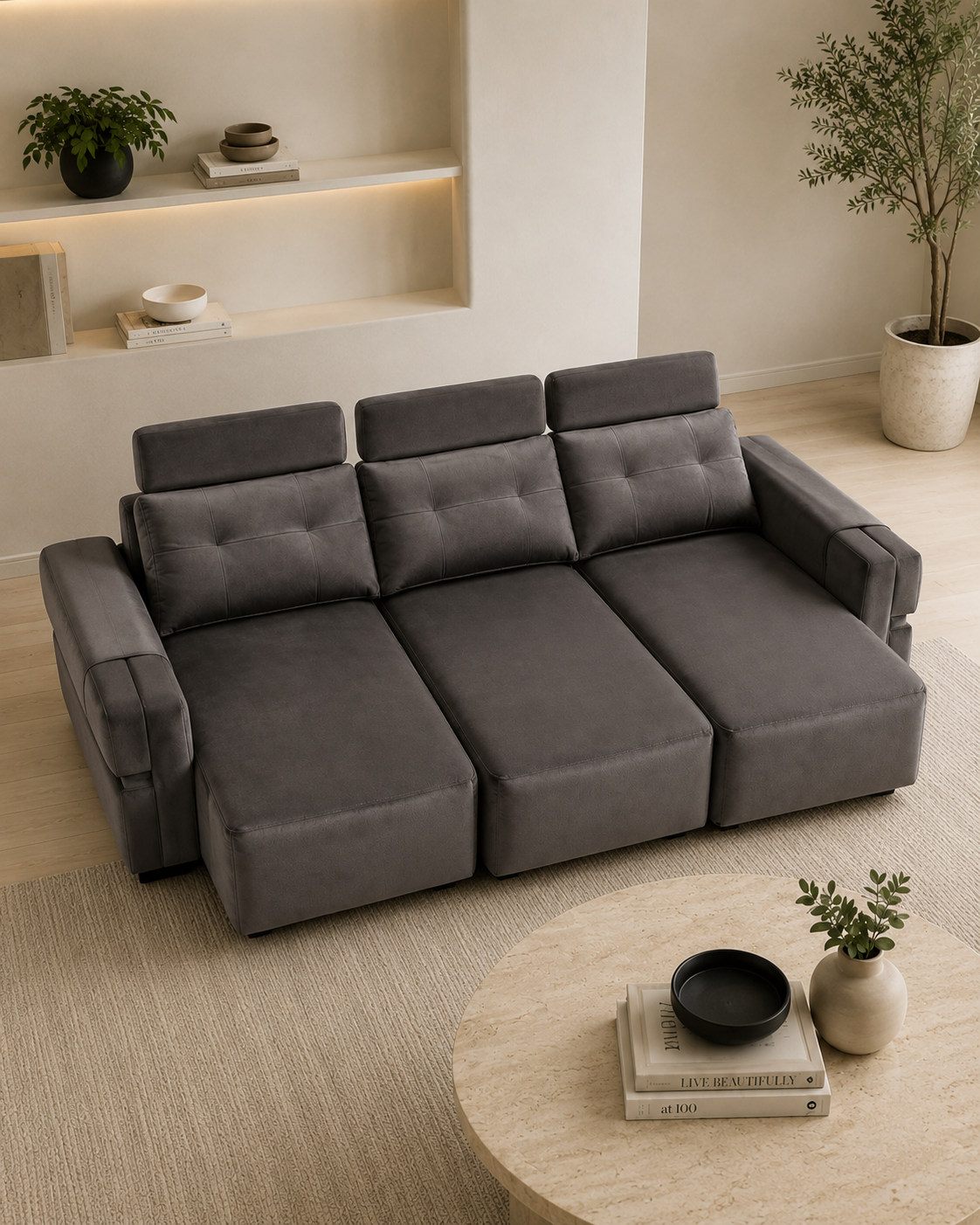 Penrose Fabric Electric Extended Seat Sofa