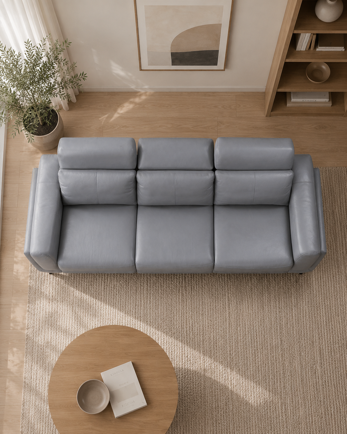 Cheltenham Half Leather Recliner Sofa