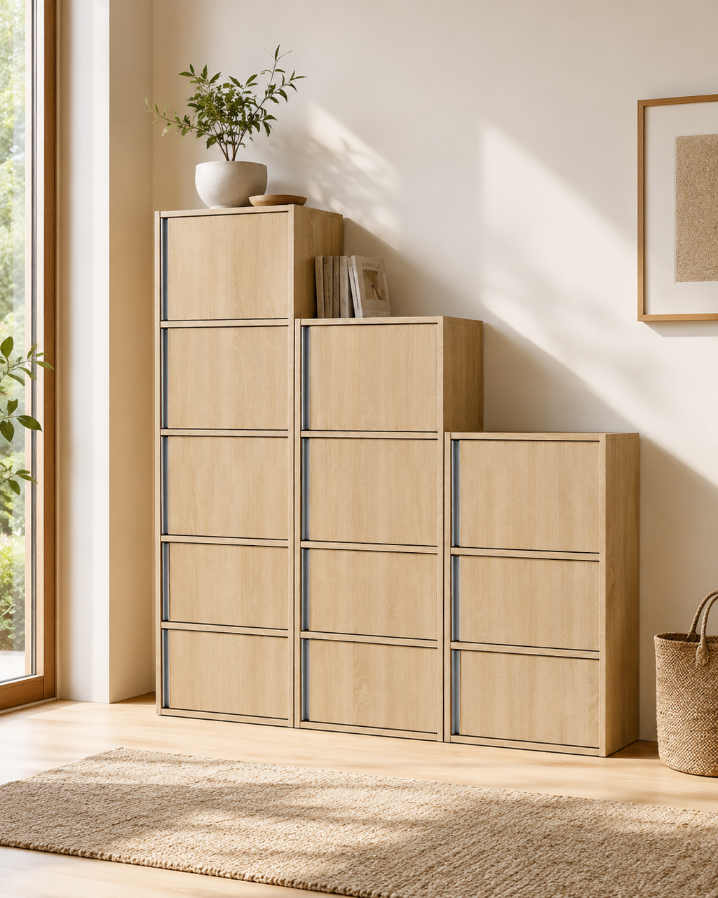 Aven Oak Storage Cabinet